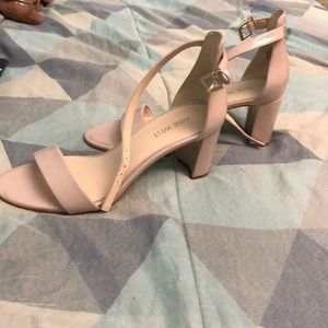 Nude leather heels